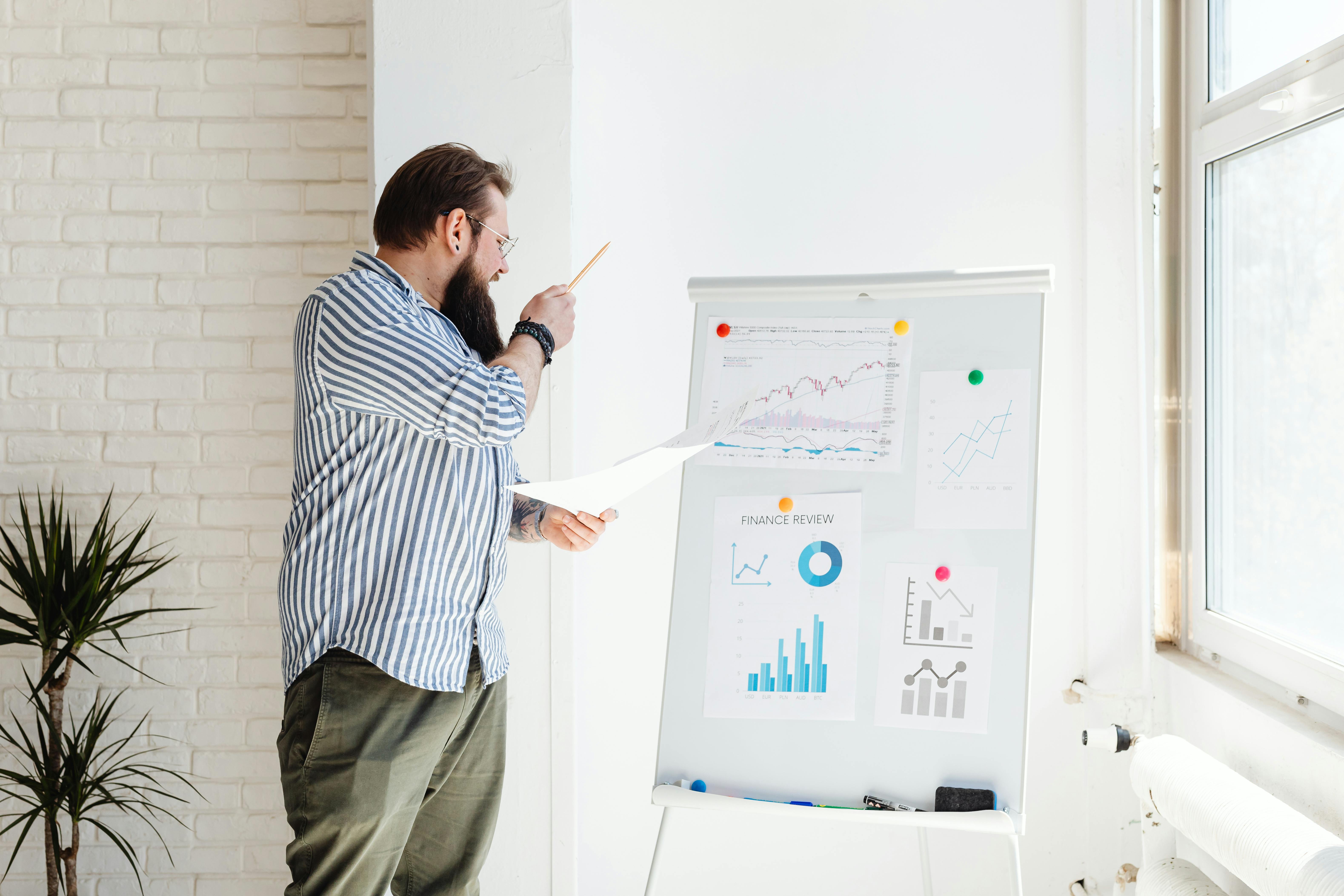 Business growth visualization showing upward trends