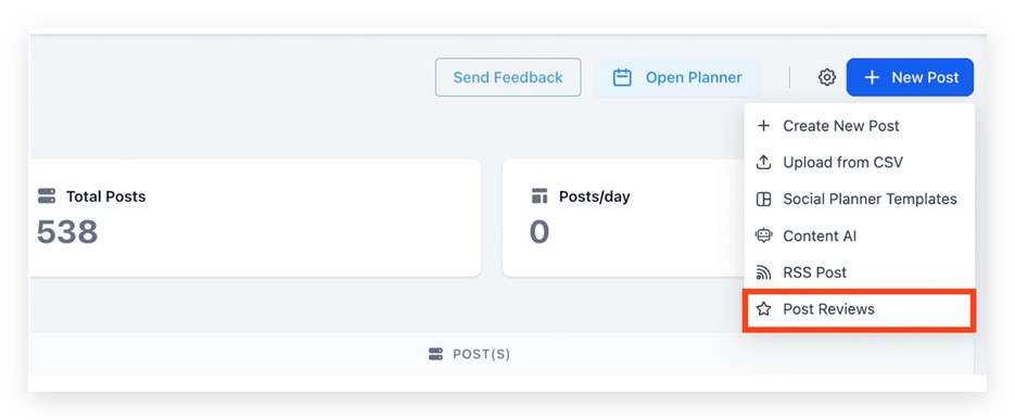 Deel je beoordelingen als berichten op sociale media met Social Planner Deel je beoordelingen als berichten op sociale media met Social Planner