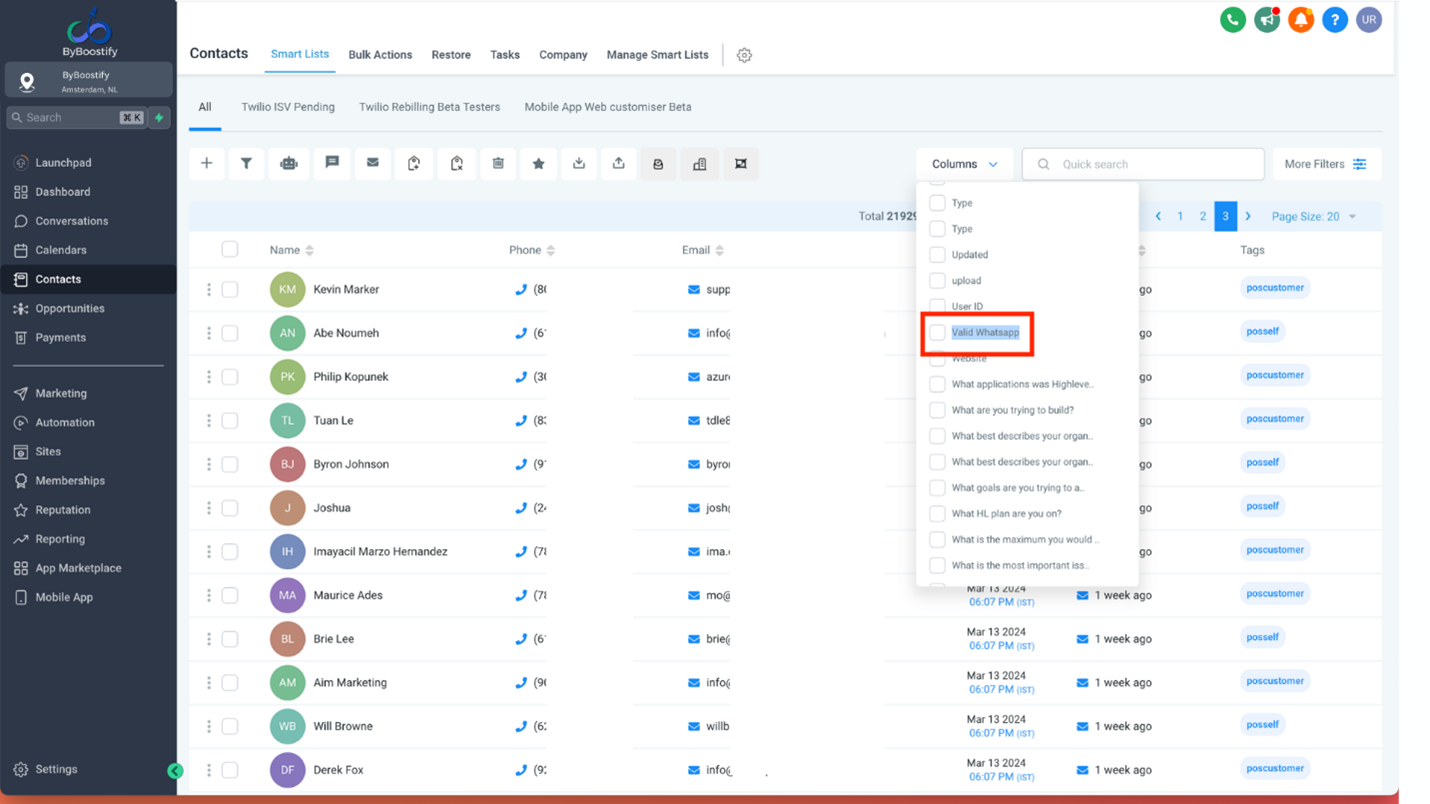 WhatsApp Contactbeheer en Slimme Lijst