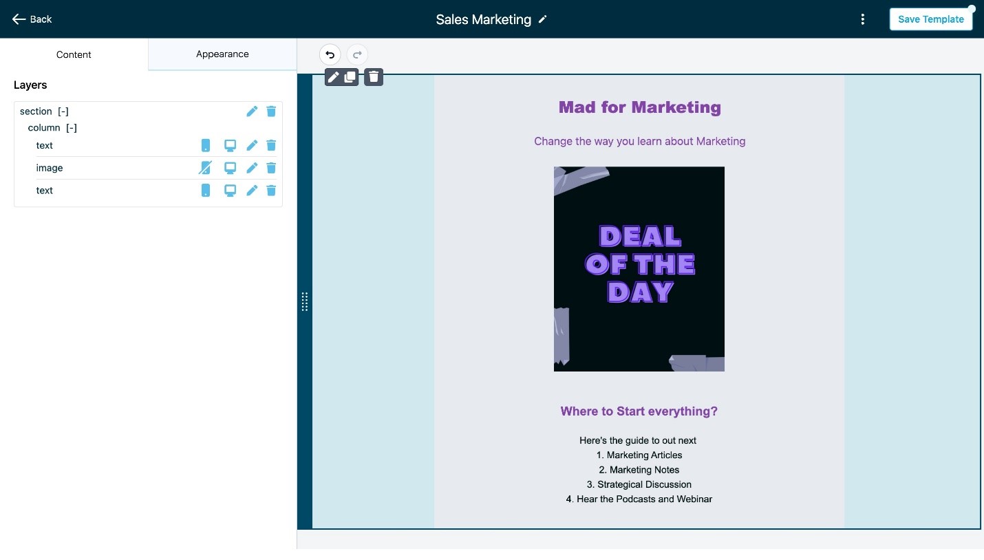 E-mail Elementen Verbergen in Mobiele Weergave