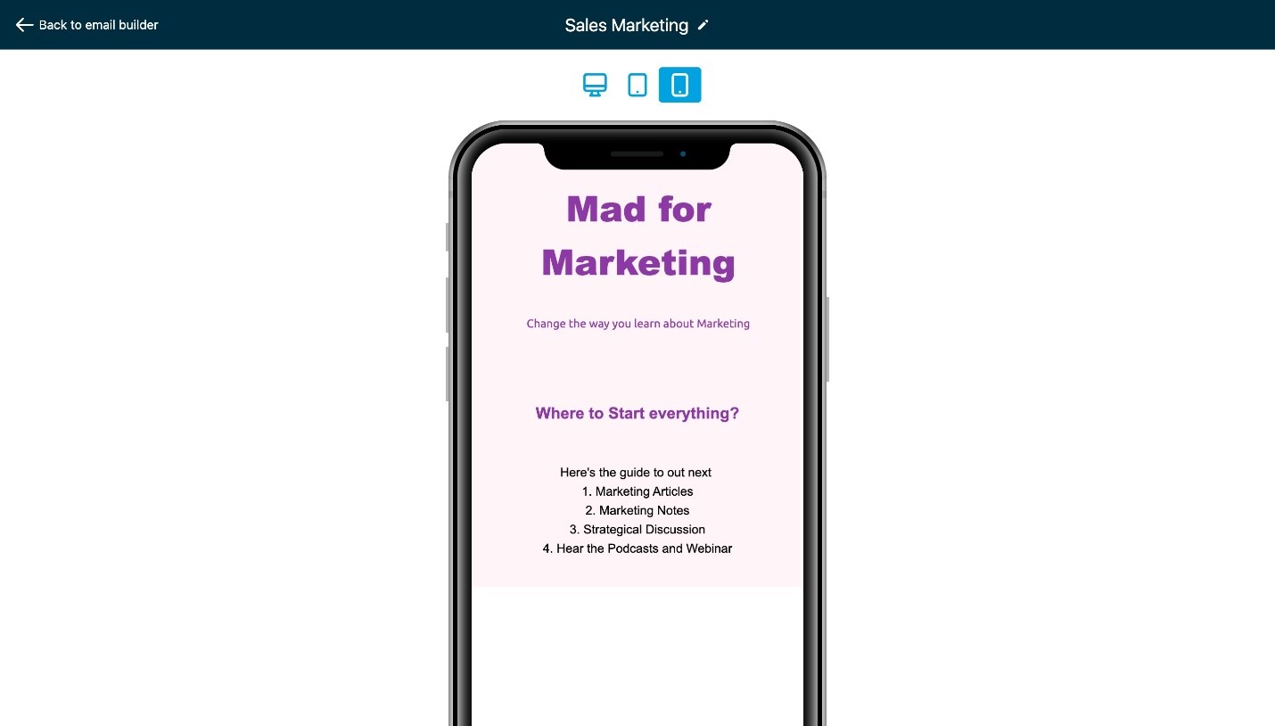 E-mail Elementen Verbergen in Mobiele Weergave