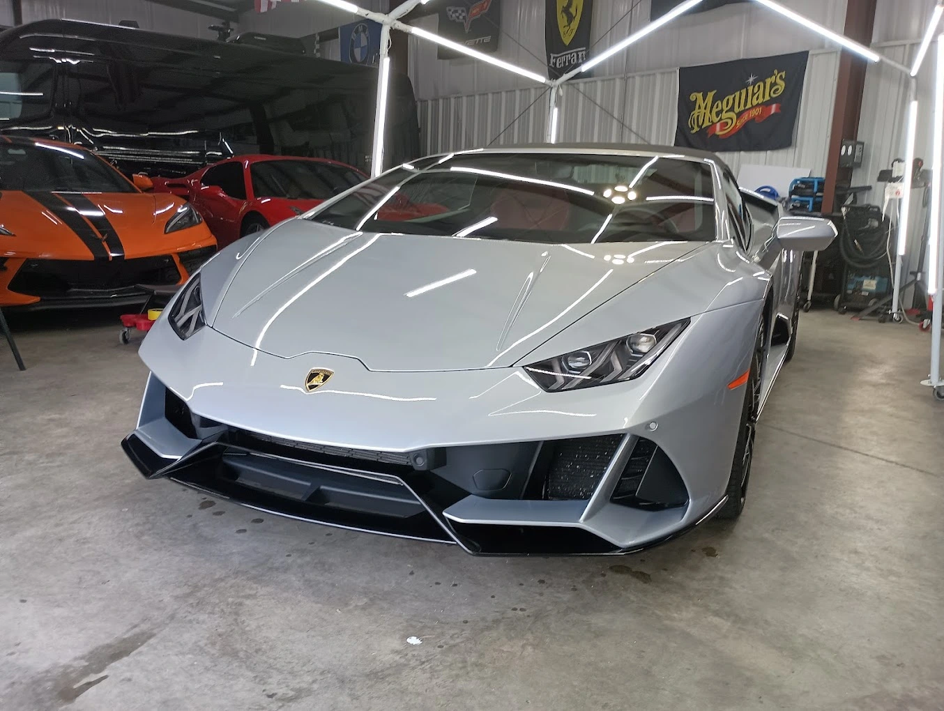 lamborghini ceramic coating in tampa florida. Finished by Lou's Mobile Detail