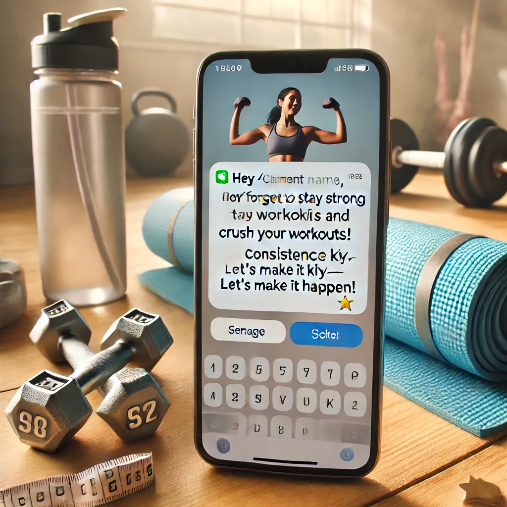 Write a Text Message Reminder for Clients to Keep Up with Their Workout Routine Write a Text Message Reminder for Clients to Keep Up with Their Workout Routine