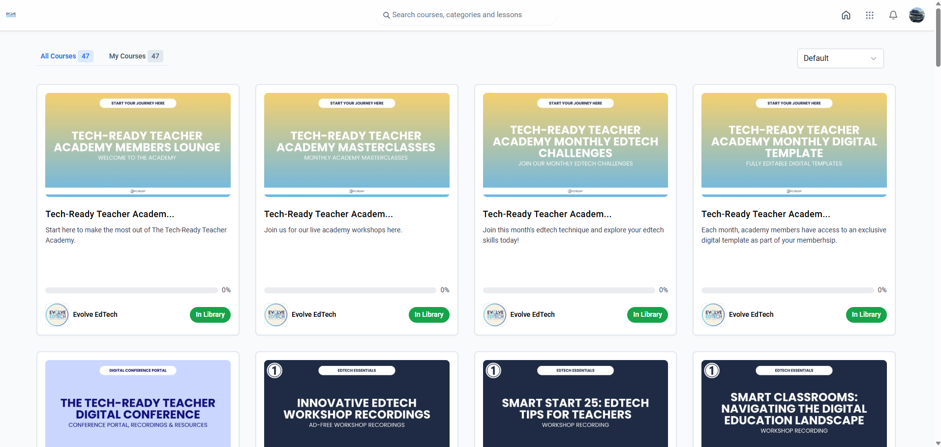 The Tech-Ready Teacher Academy members portal