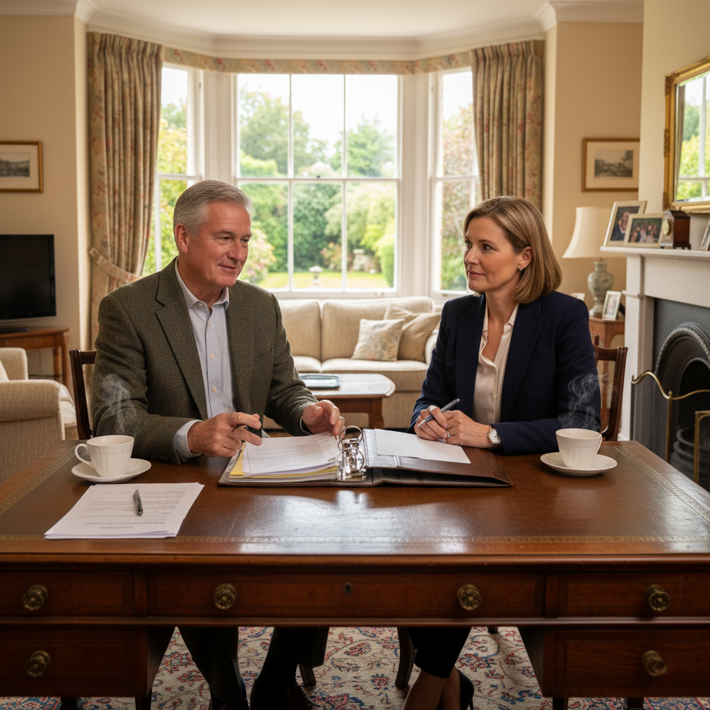 Executor receiving guidance from a probate real estate agent