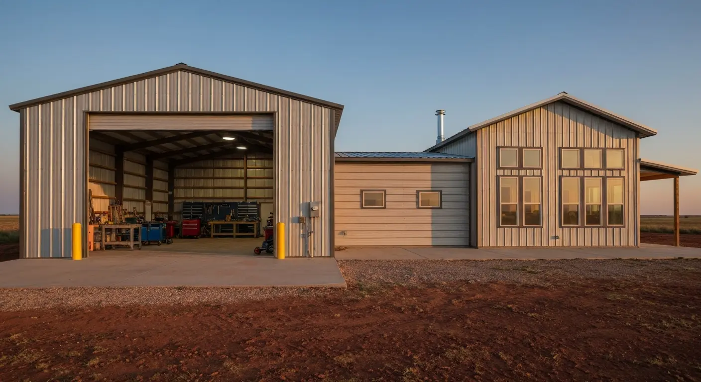 Shouse with workshop and residential space