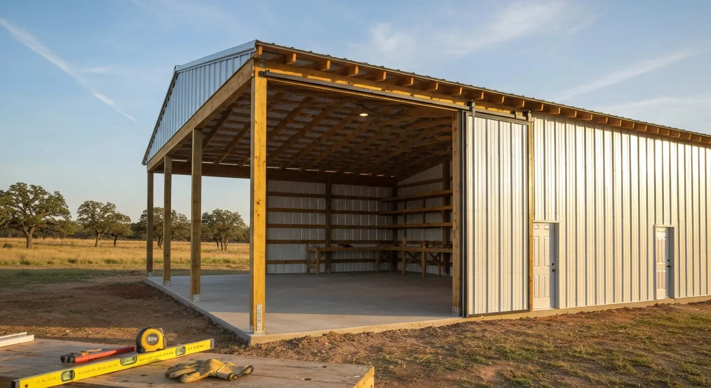Pole barn construction
