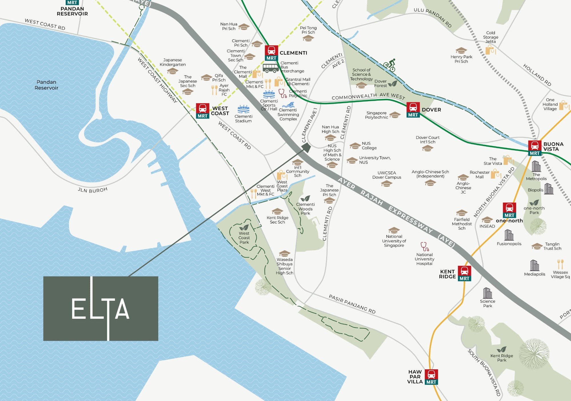 Elta Condo Location Map