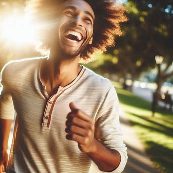 A candid moment of laughter outdoors in sunlight, symbolizing trusting joy, releasing fear, and allowing spontaneity without losing grounding. A candid moment of laughter outdoors in sunlight, symbolizing trusting joy, releasing fear, and allowing spontaneity without losing grounding.