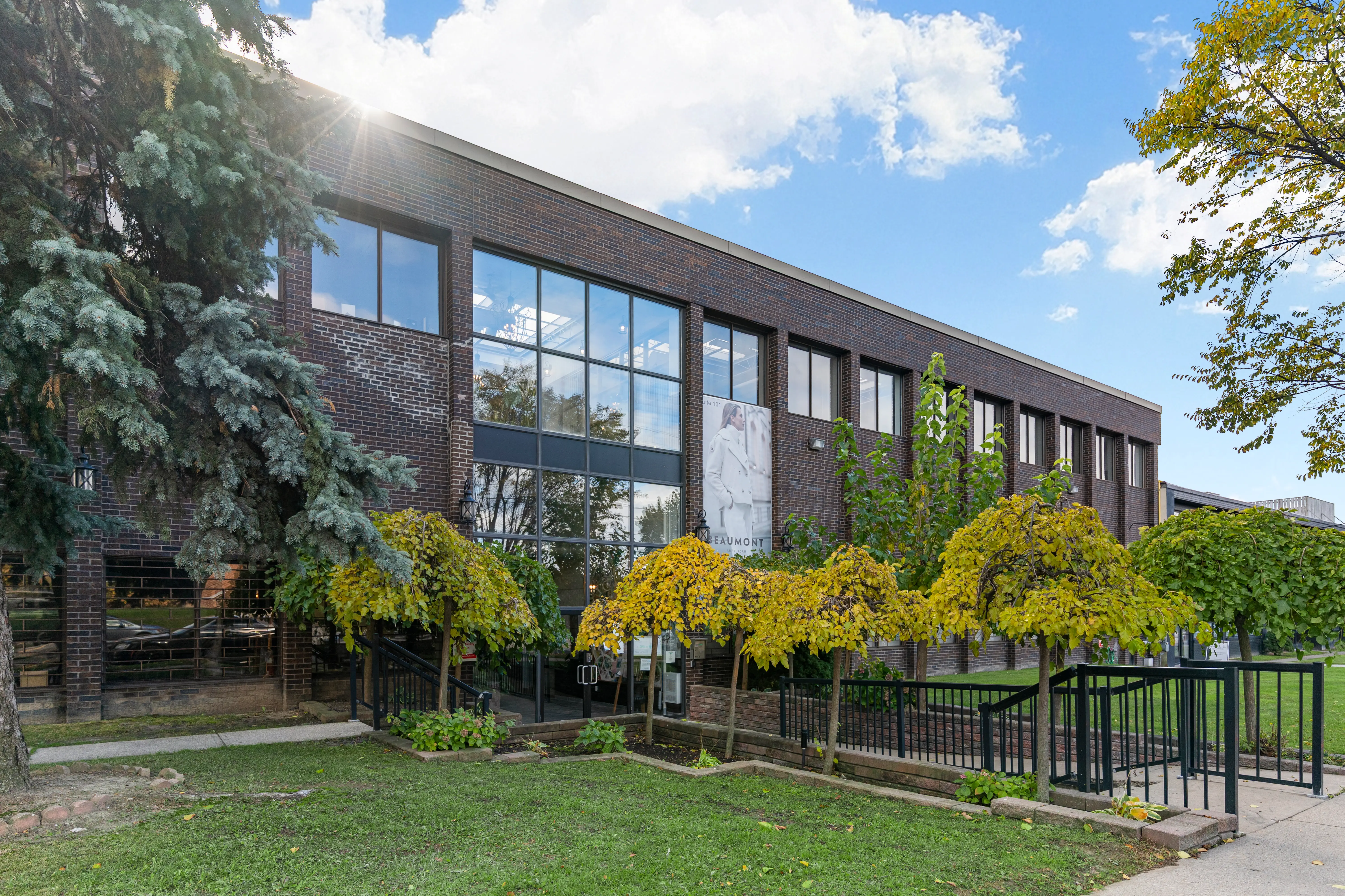 Aerial view from above with street layout