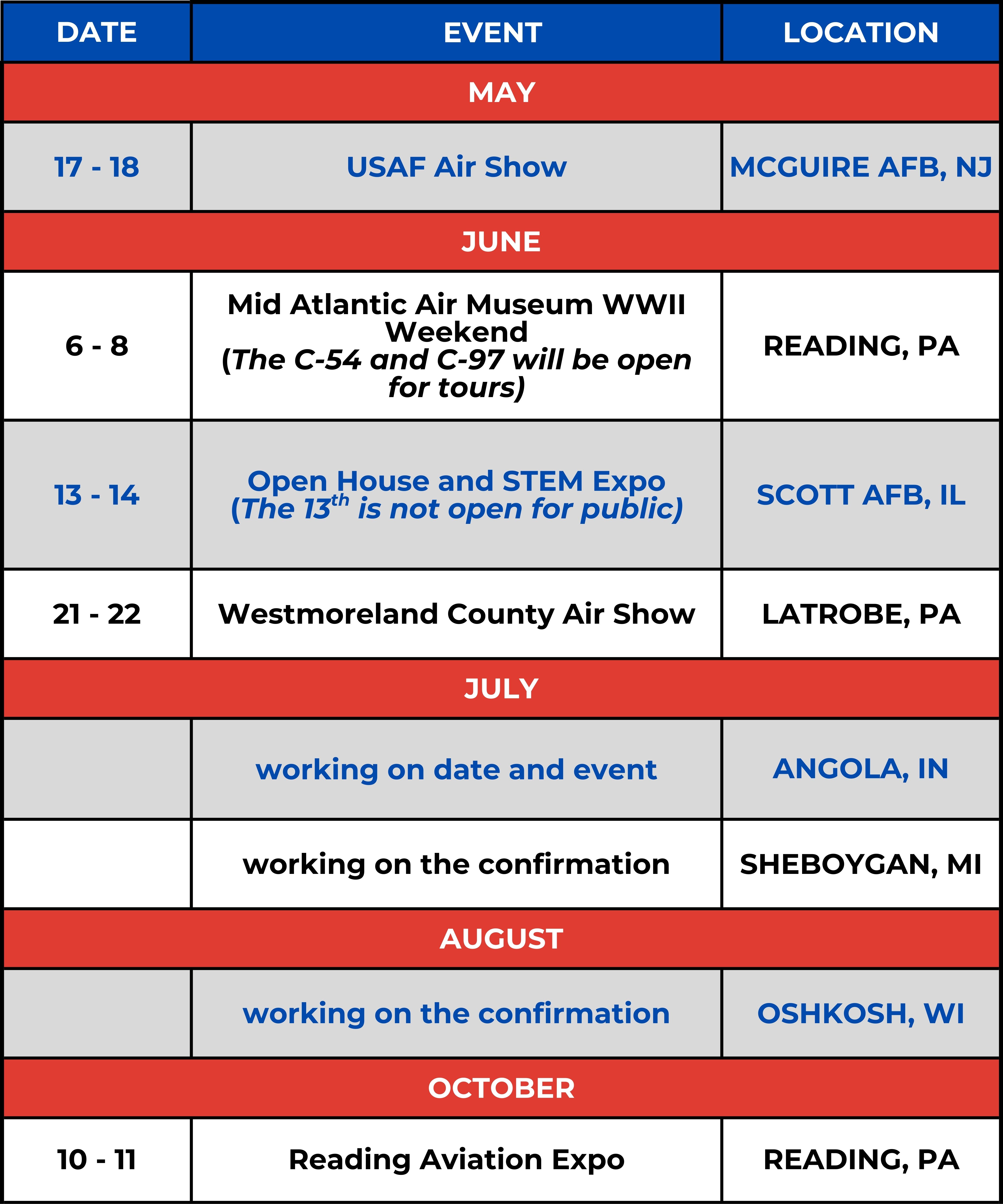 schedule