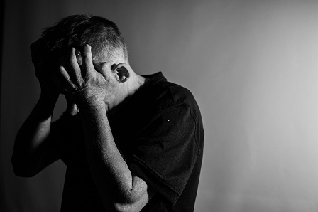Man depressed and angry used in blog post by Carli Thorpe