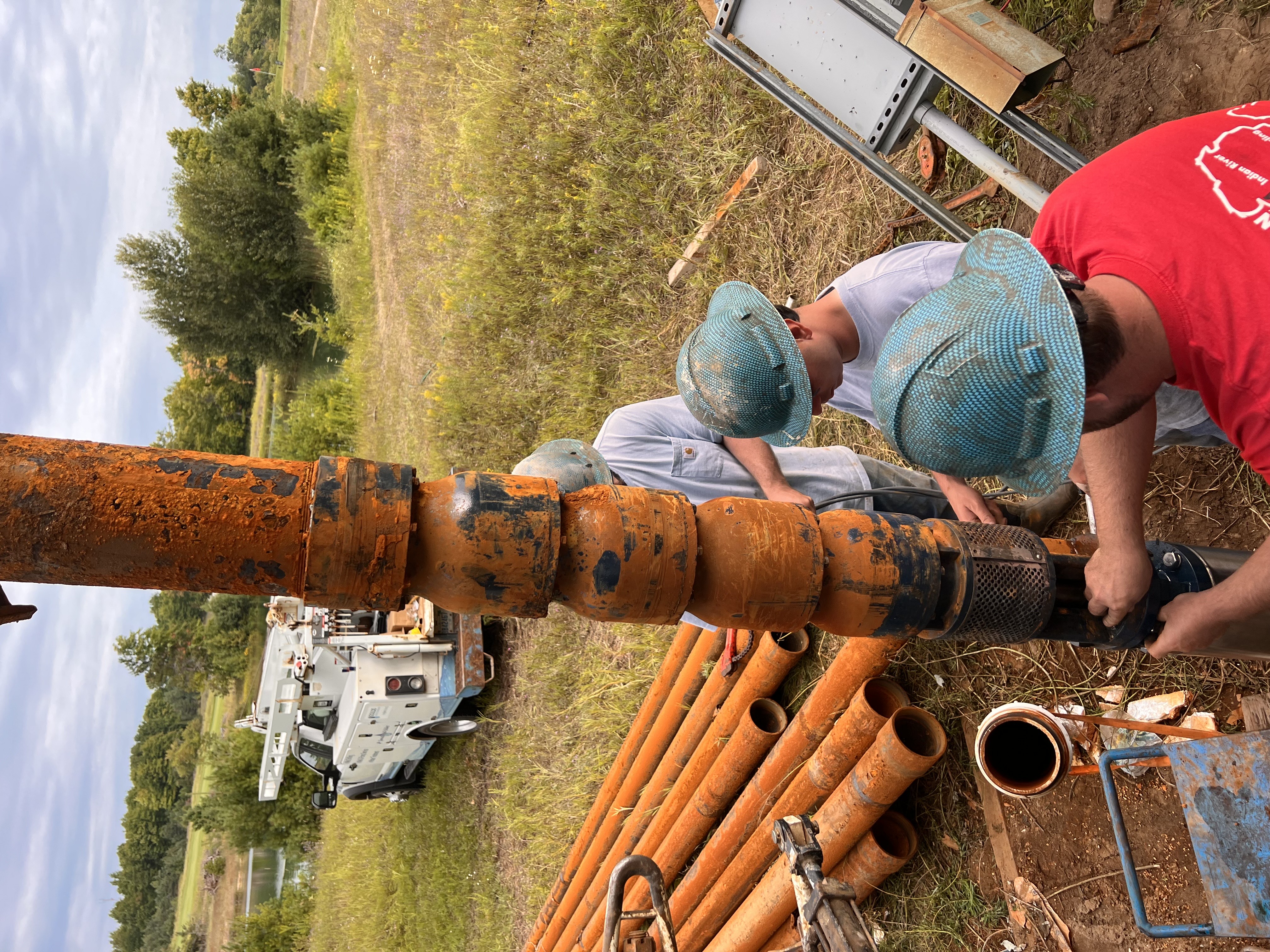 The Hart Well Drilling & Reapair Team Hard at Work in the Field