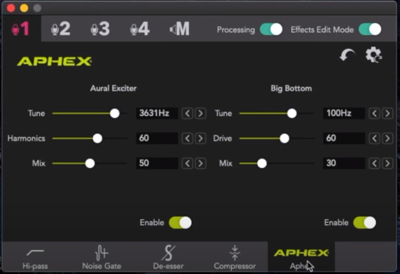 the Aphex setting,