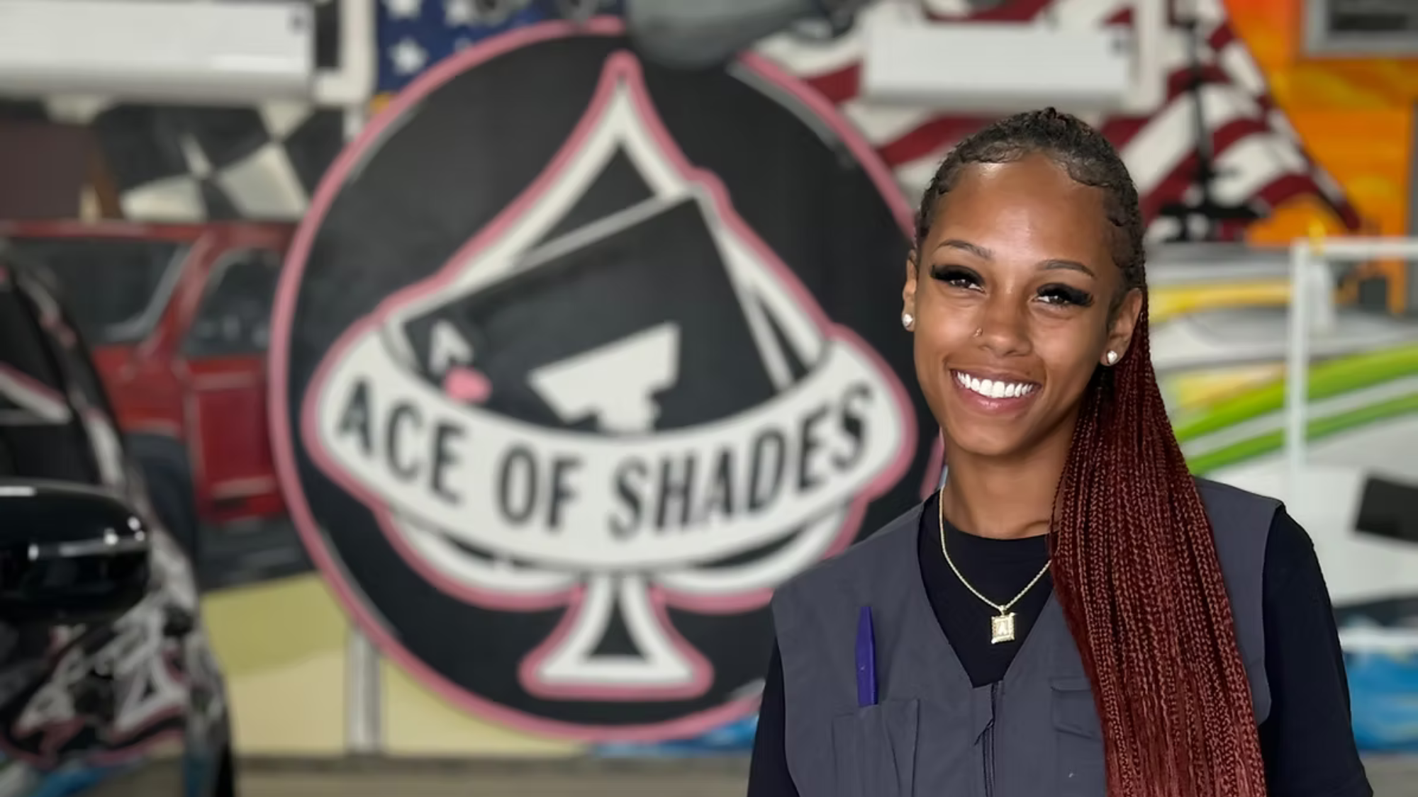 Aly Yancey, founder of Ace of Shades, is a U.S. Army veteran who served six years before medically retiring. She initially pursued a career in IT, working as a cybersecurity analyst for the U.S. government, but eventually realized her true passion lay elsewhere. Driven to take on a new challenge, she was intrigued on becoming a window tinter. After a year of balancing her government role while window tinting, Aly made the leap to full-time entrepreneurship on July 3, 2024. Since then, she has grown Ace of Shades from a home garage operation to one of the top-selling tint shops in her city.