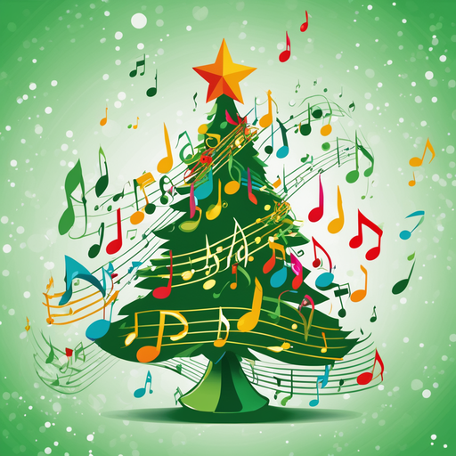 Christmas Tree and Music Notes