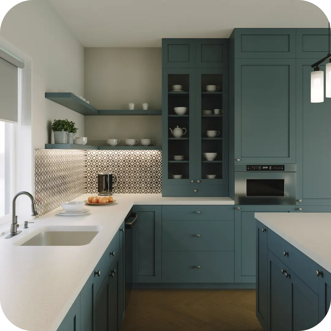 Beautifully refinished kitchen cabinets demonstrating a budget-friendly way to revamp your space Beautifully refinished kitchen cabinets demonstrating a budget-friendly way to revamp your space