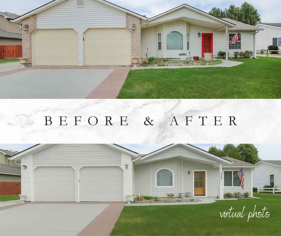 before and after of outdated home with modernized paint exterior before and after of outdated home with modernized paint exterior