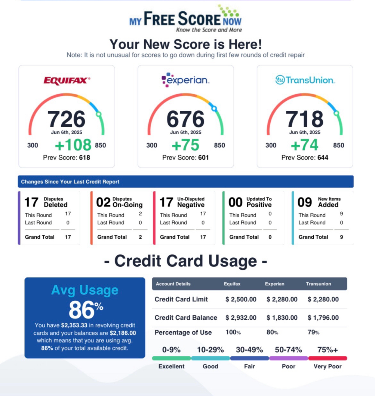Credit Report Result 18