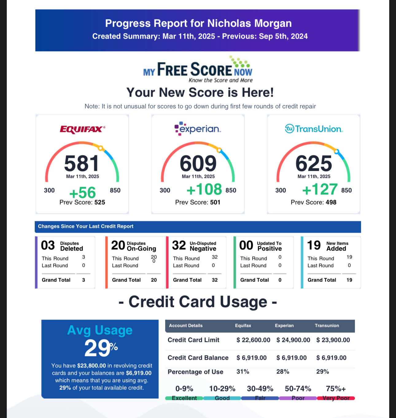 Credit Report Result 10