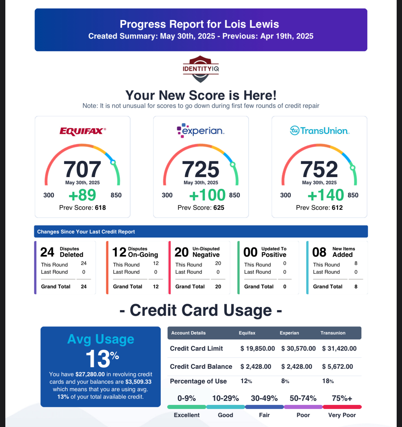 Credit Report Result 7