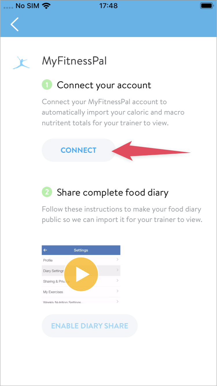 step 2 myfitnesspal