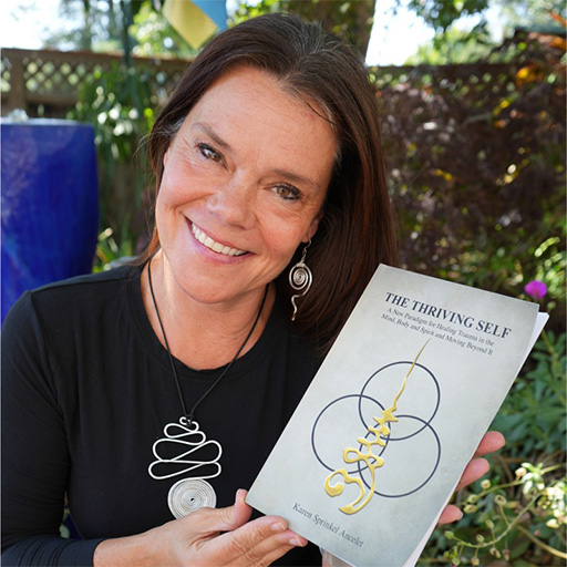 Karen Sprinkel, M.A., LMFT, SEP, CCTP is a psychotherapist, consultant, teacher, and author. Her specialty is a combined trauma modality and certifications using EMDR, Brainspotting, Somatic Experiencing, Internal Family Systems (IFS), and Ketamine-Assisted Psychotherapy (KAP) among many other techniques and approaches. www.karensprinkel.com