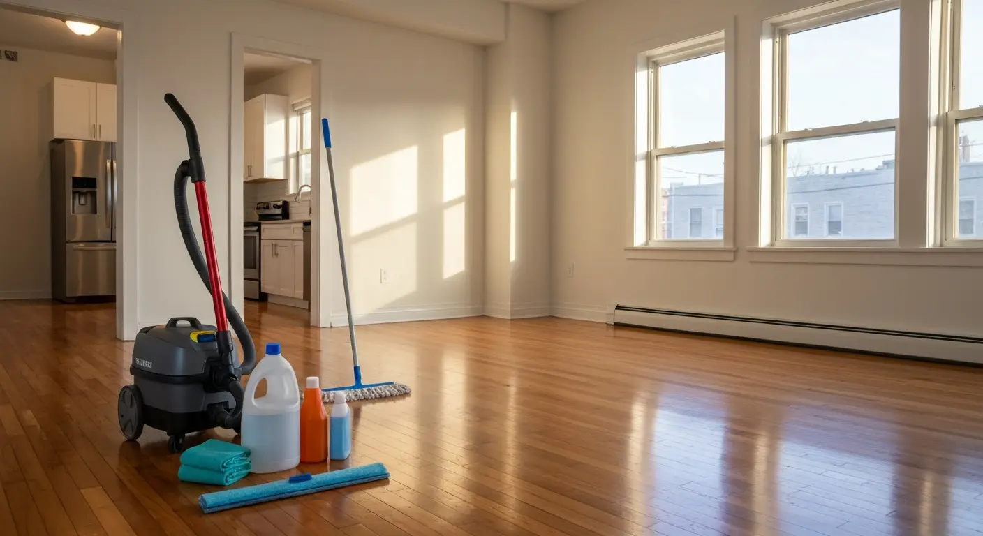 Empty apartment cleaning between tenants