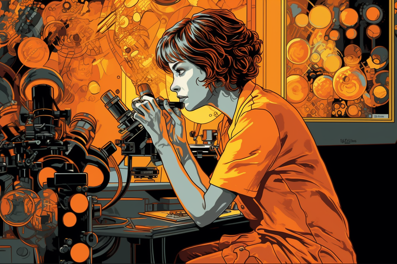 An illustration of a woman diagnosing an issue An illustration of a woman diagnosing an issue