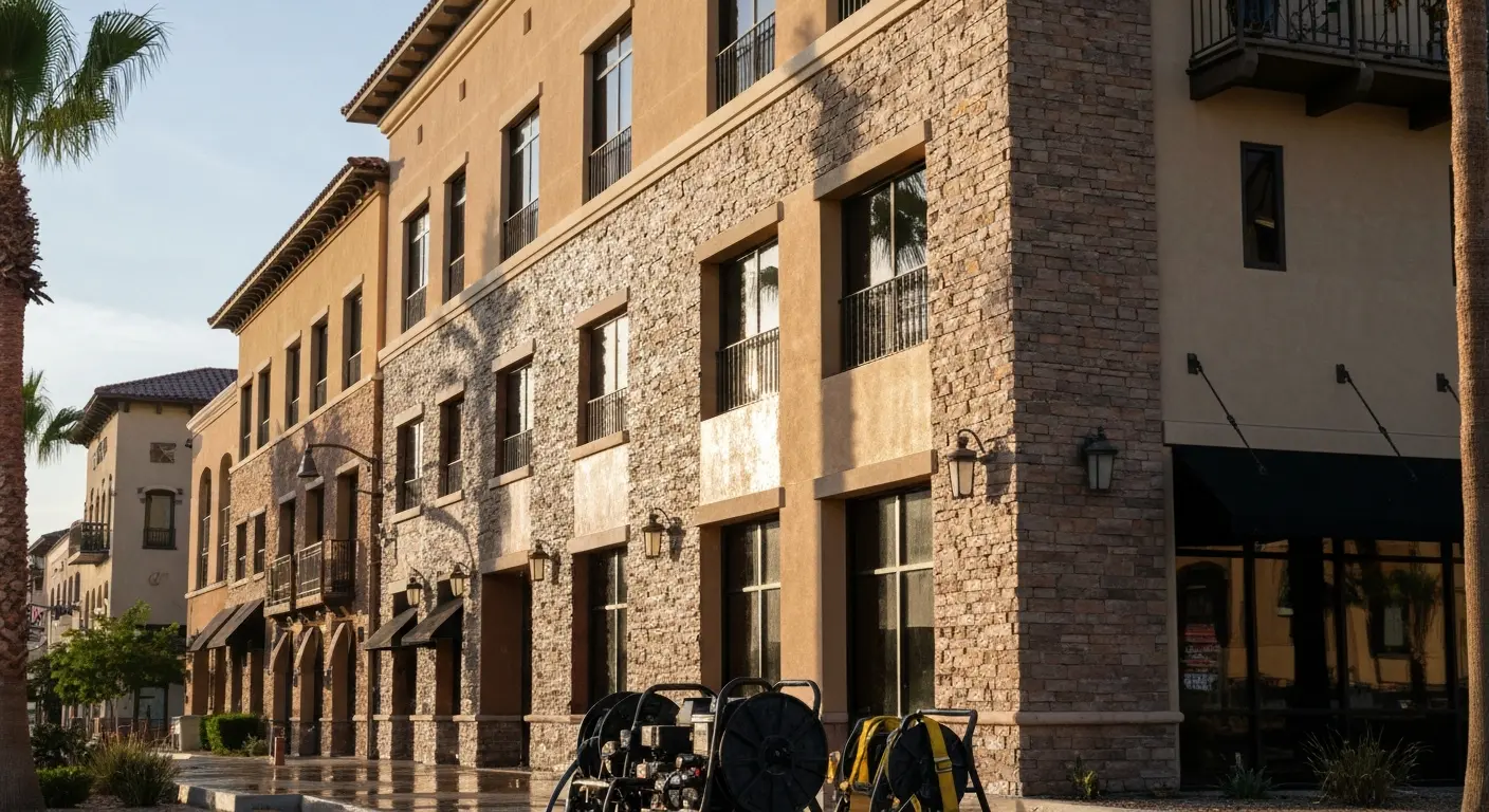 Building facade cleaning