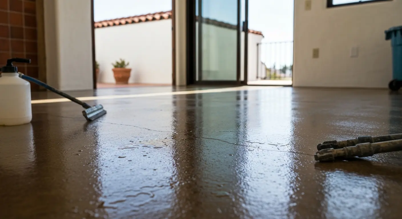 Concrete floor sealing