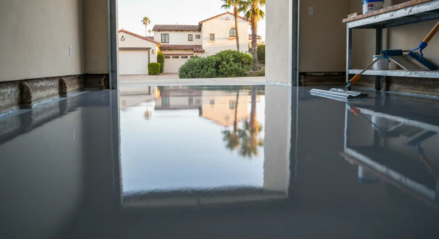 Epoxy garage floor installation