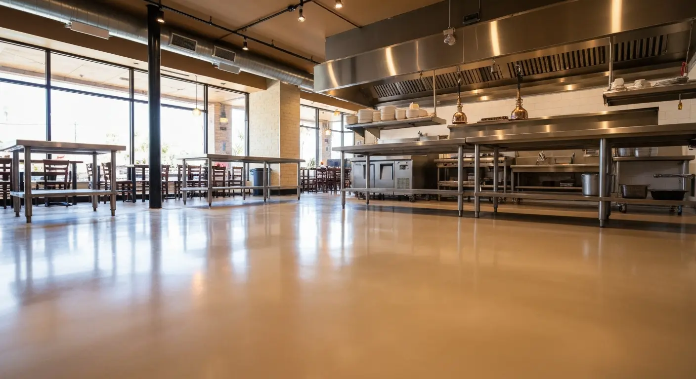Commercial restaurant floor installation