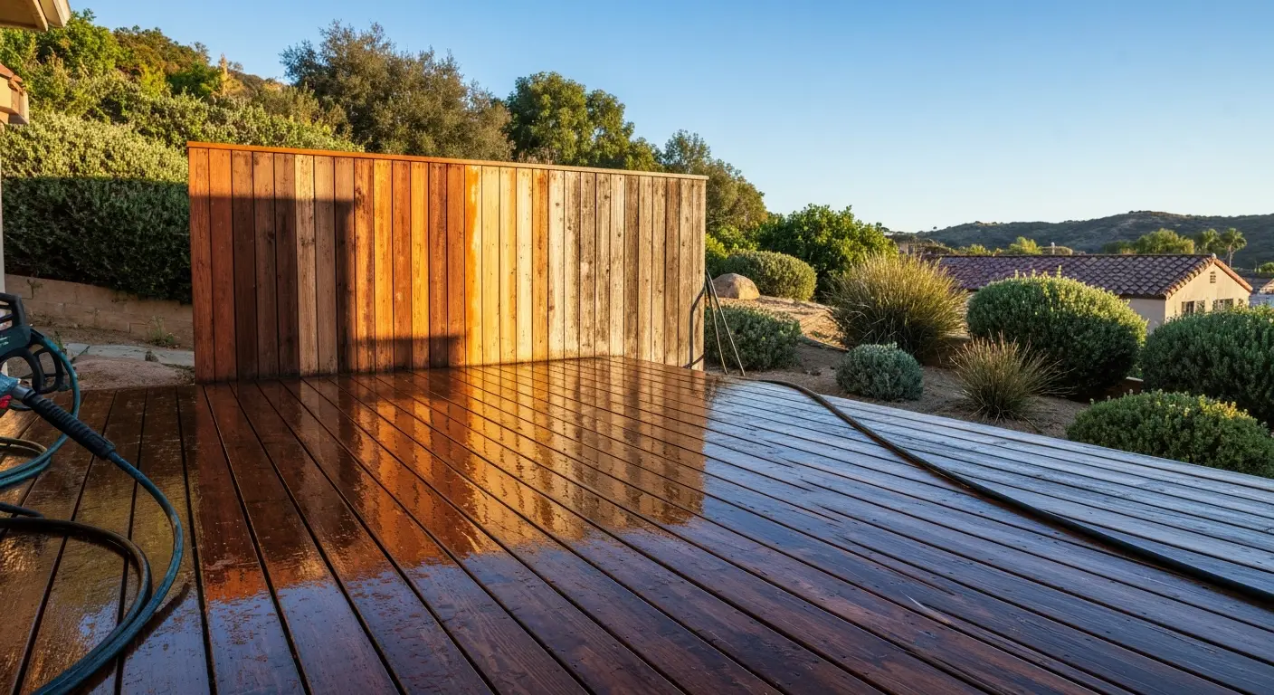 Deck pressure washing service