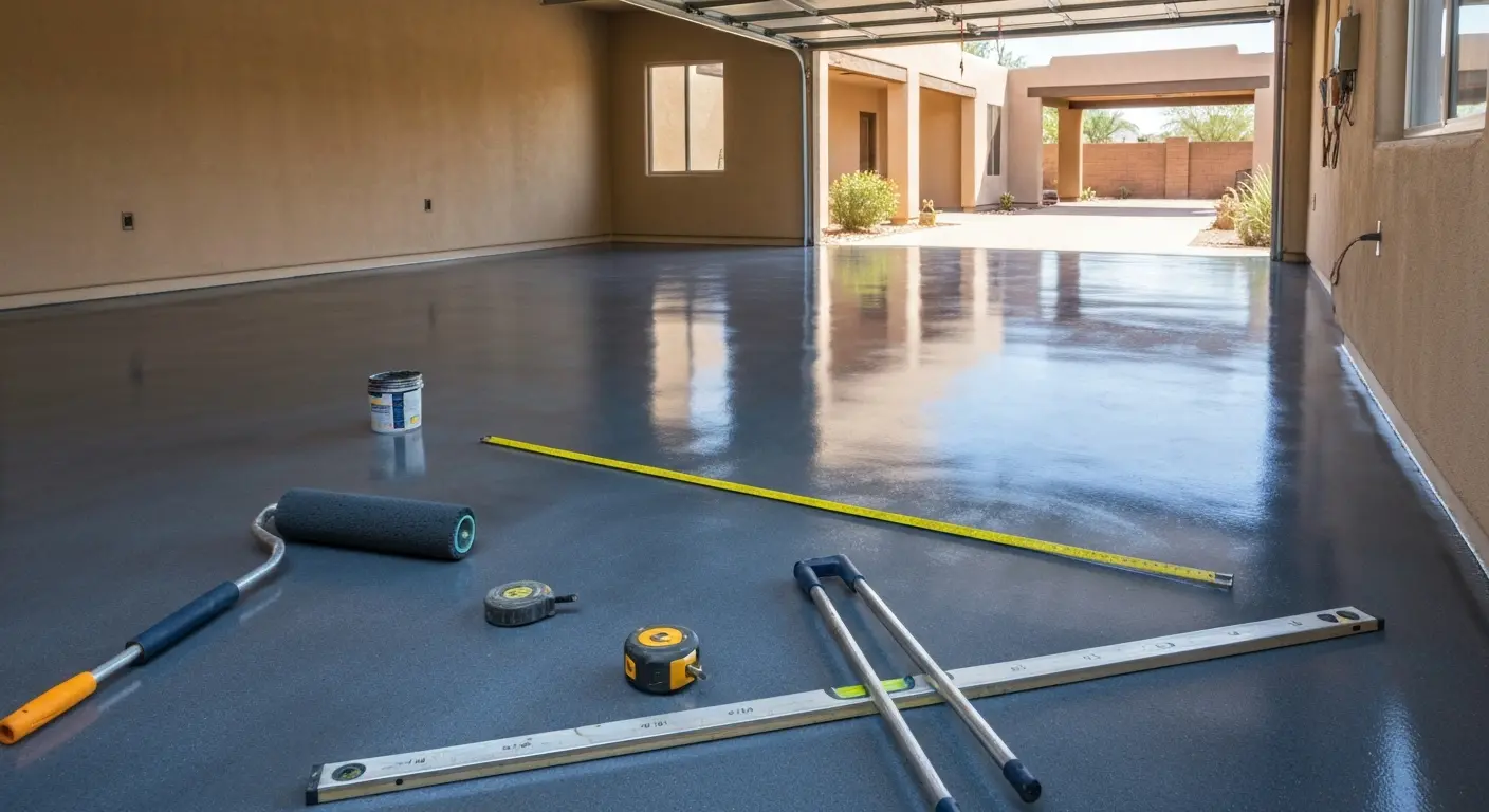 Epoxy garage floor installation
