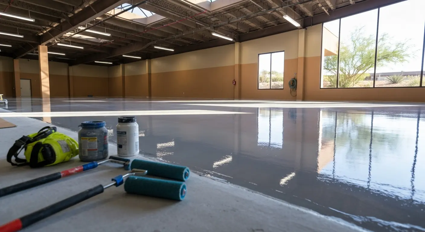 Commercial epoxy floor installation