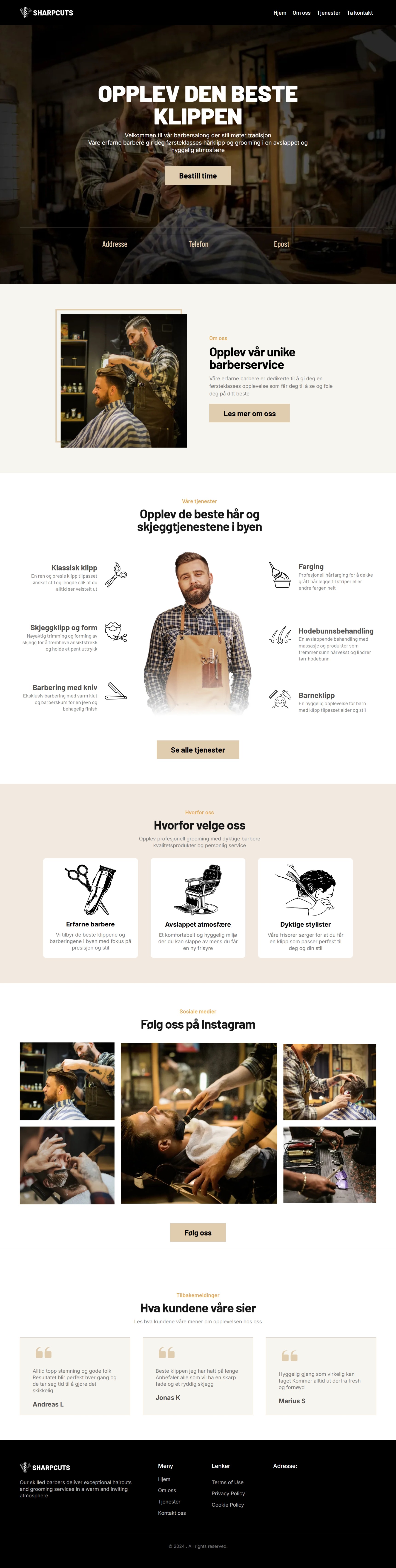 Barber demo langt skjermbilde