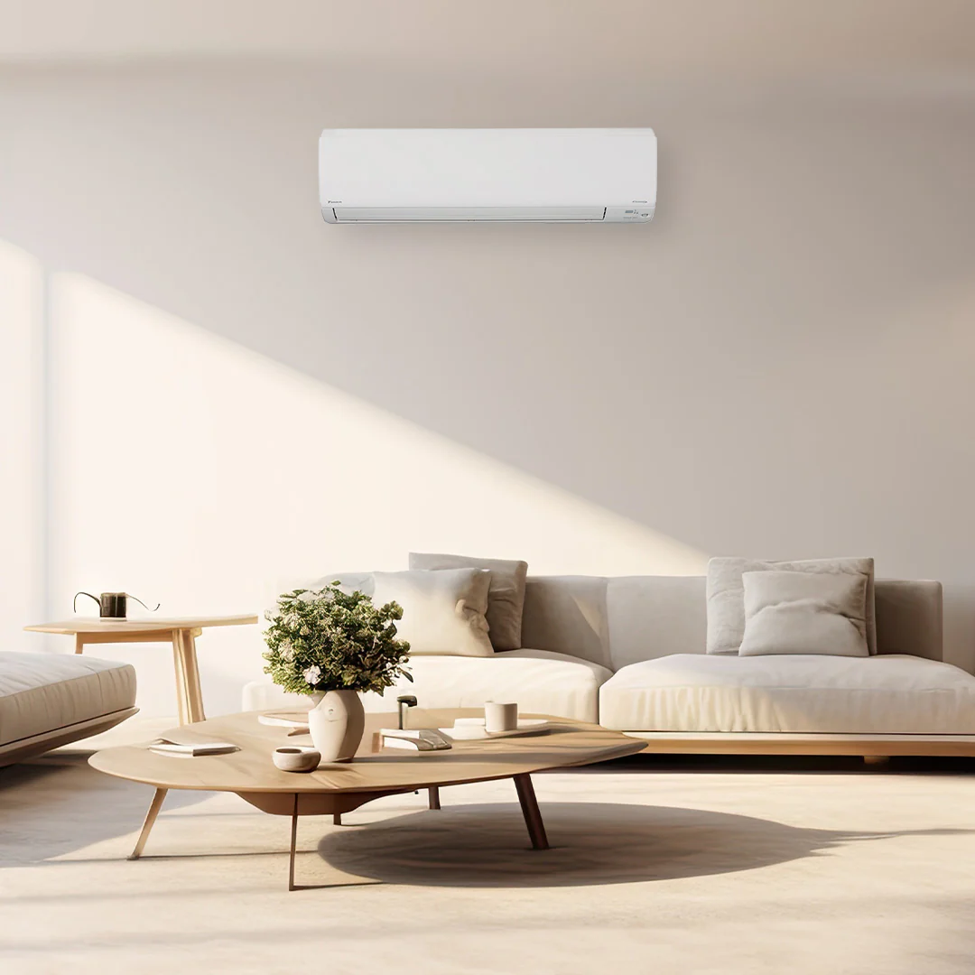 Split system heat pump installed in modern Christchurch living room