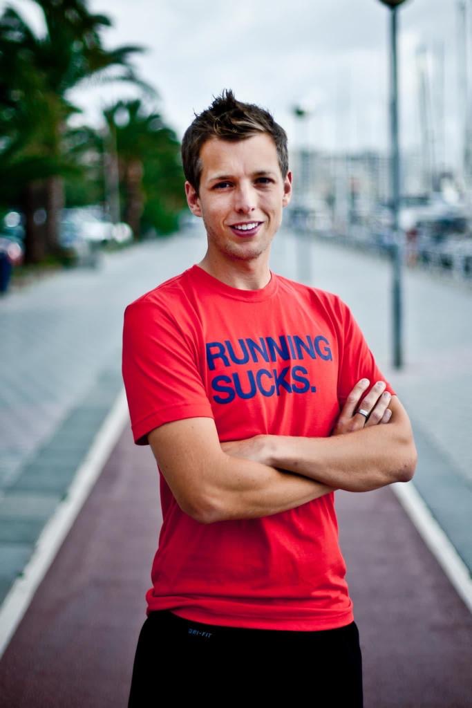 Fraser in Running TShirt that says Running Sucks for blog post Calming techniques for a calm mind with ADHD Fraser in Running TShirt that says Running Sucks for blog post Calming techniques for a calm mind with ADHD