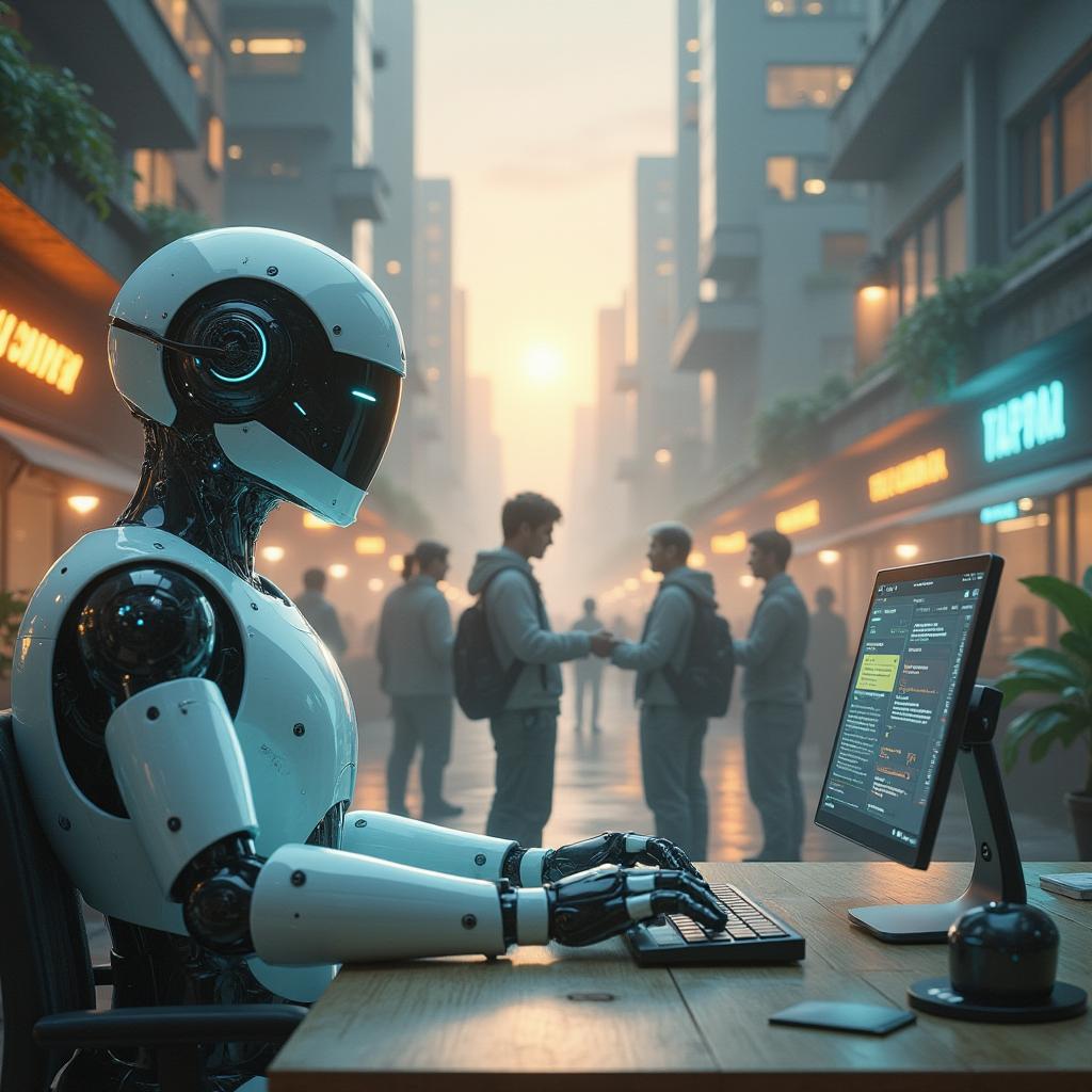 Business operation with human and AI elements