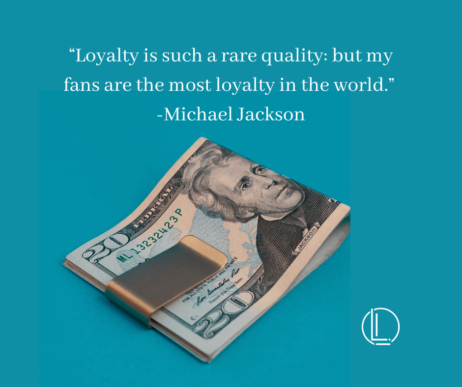 Folded $20 Bills and Michael Jackson Quote