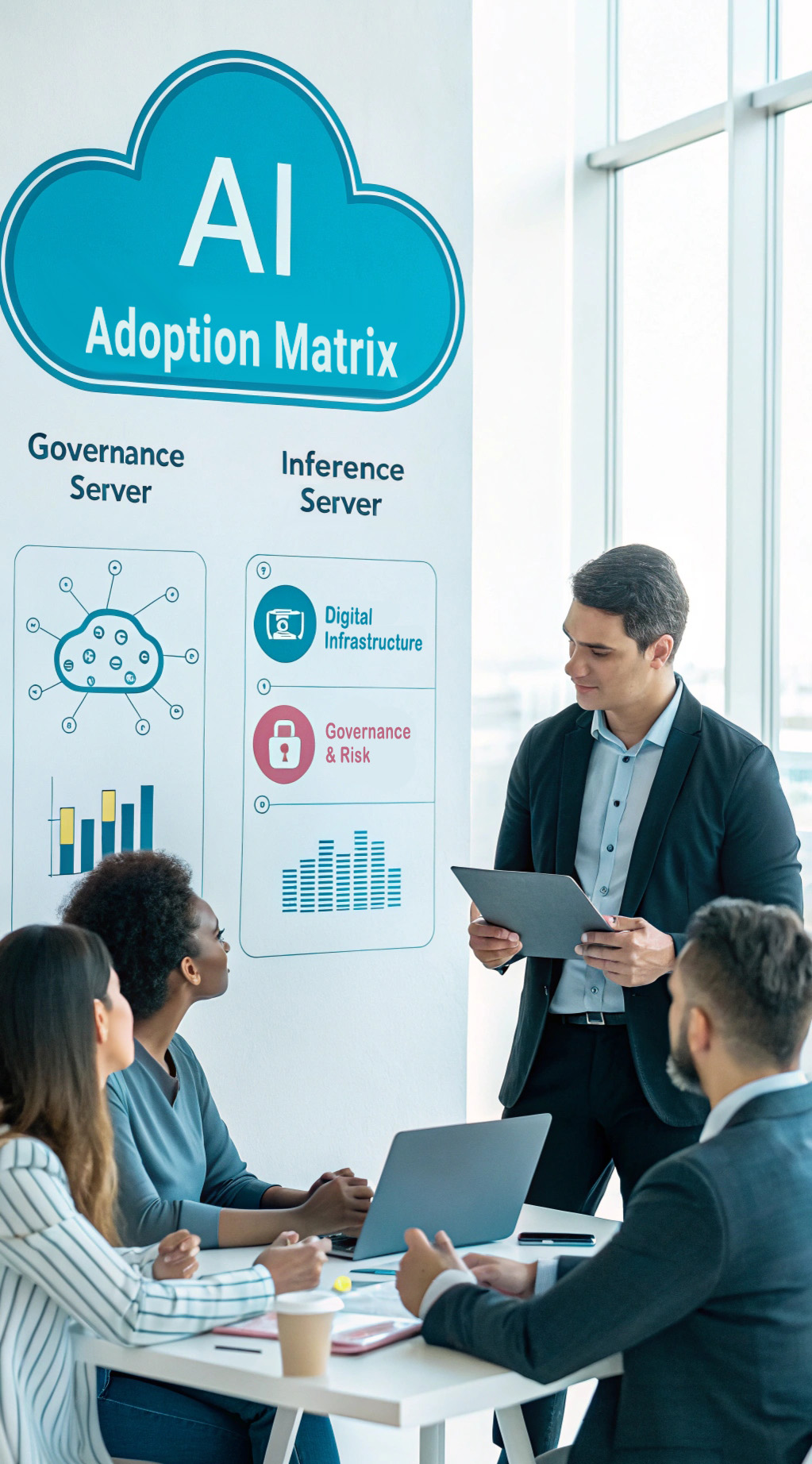 A visual representation of AI implementation matrix