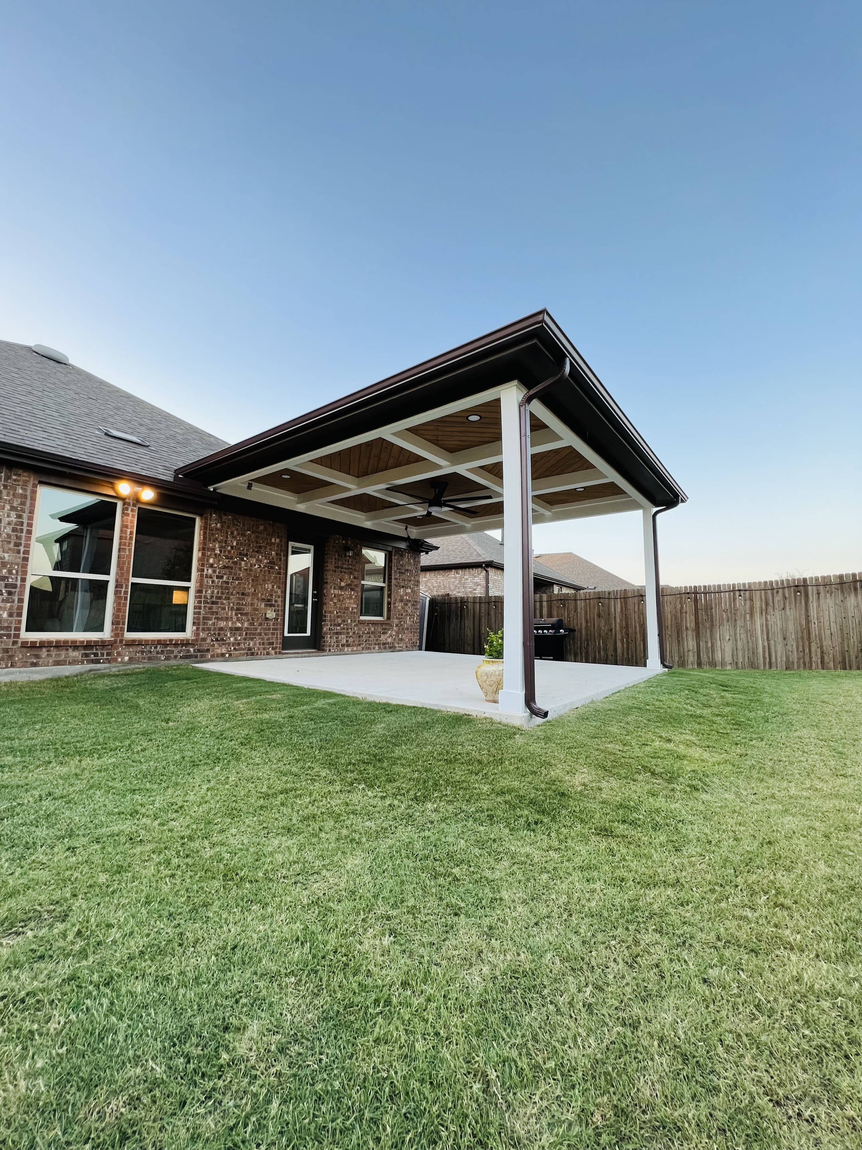 carrollton texas patio covers construction finished patio cover