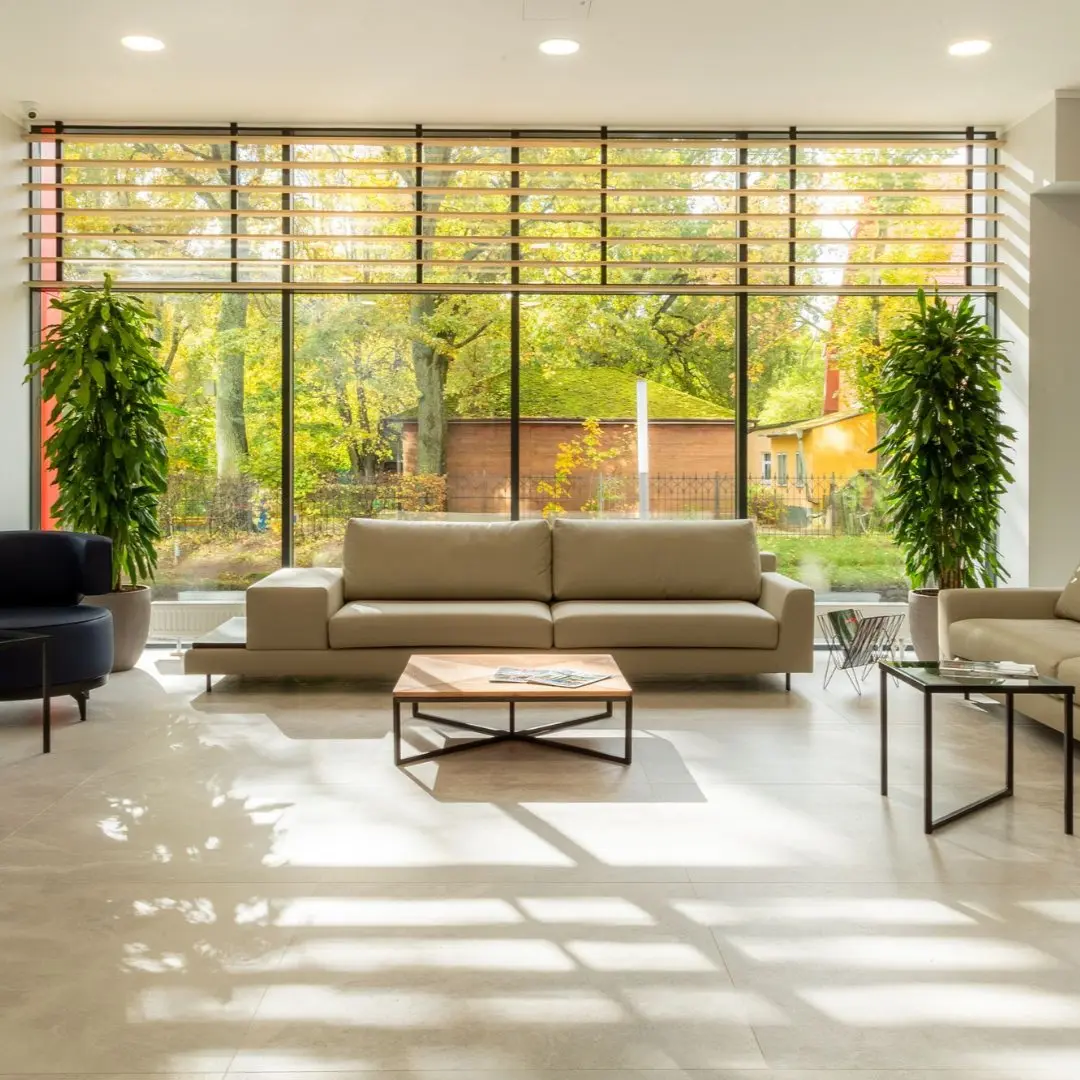 Living room remodel in Little Elm TX with modern design and large windows