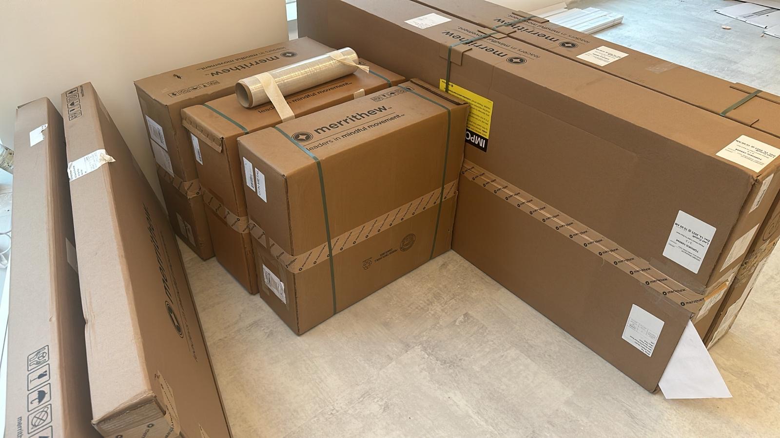 A number of boxes.