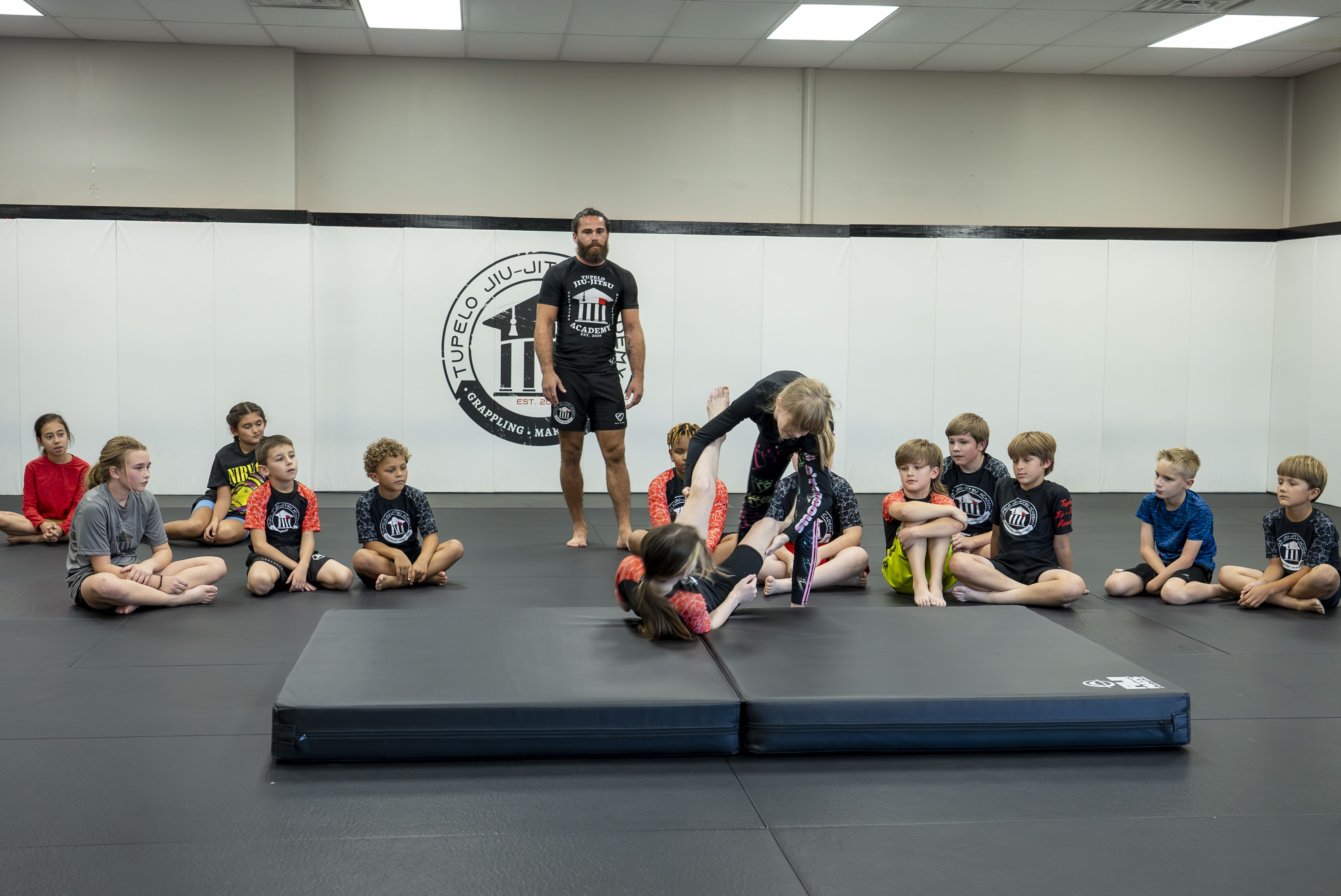 Tupelo Jiu Jitsu Kids on the mat