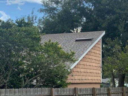 Shed style roof