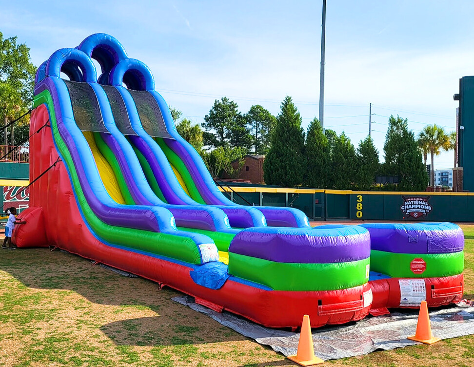 24' Retro Double Bay Wet or Dry Slide