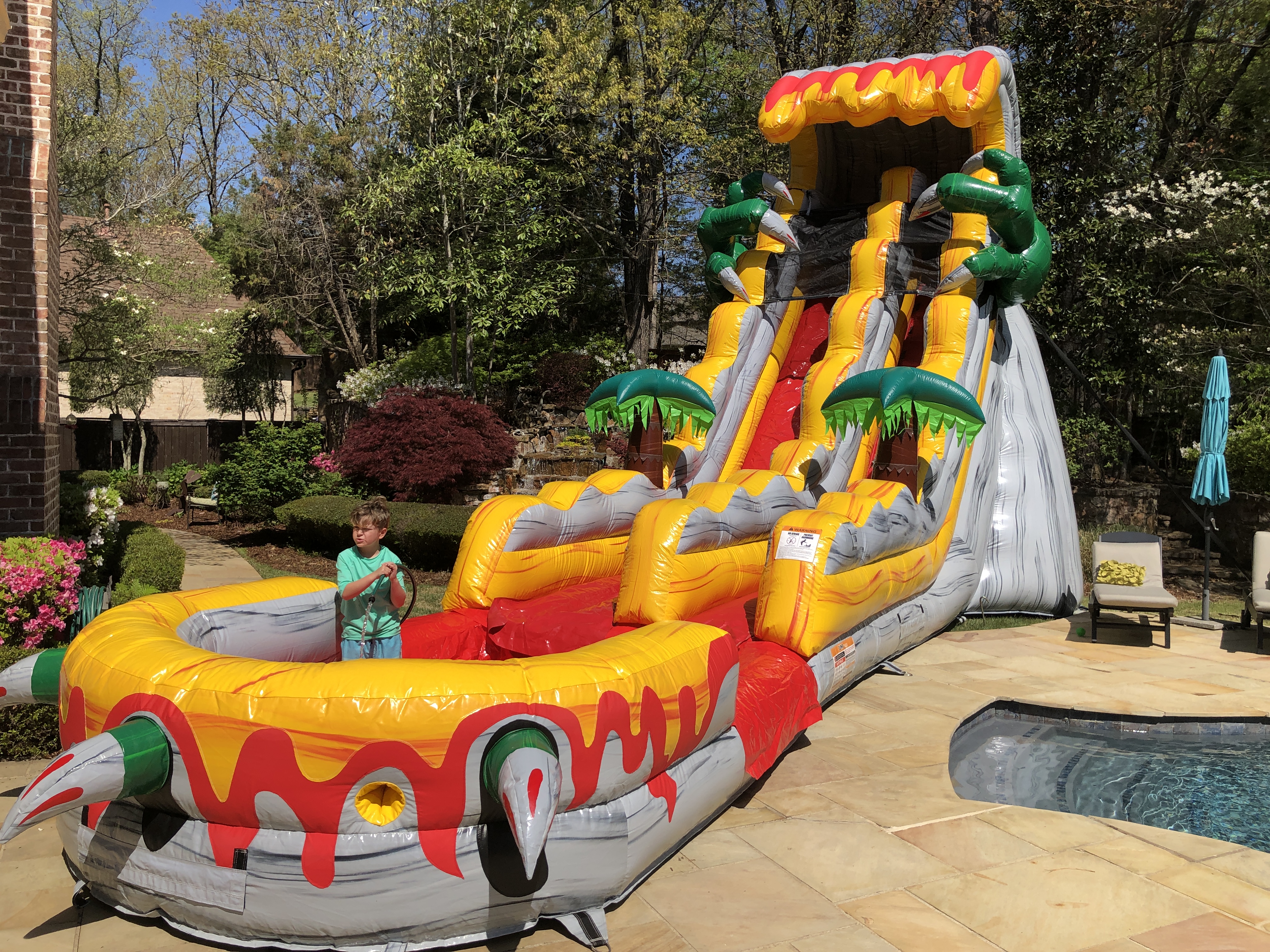 21' T-Rex Dinosaur Water Slide