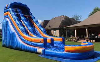 20' Blue Electric Water Slide